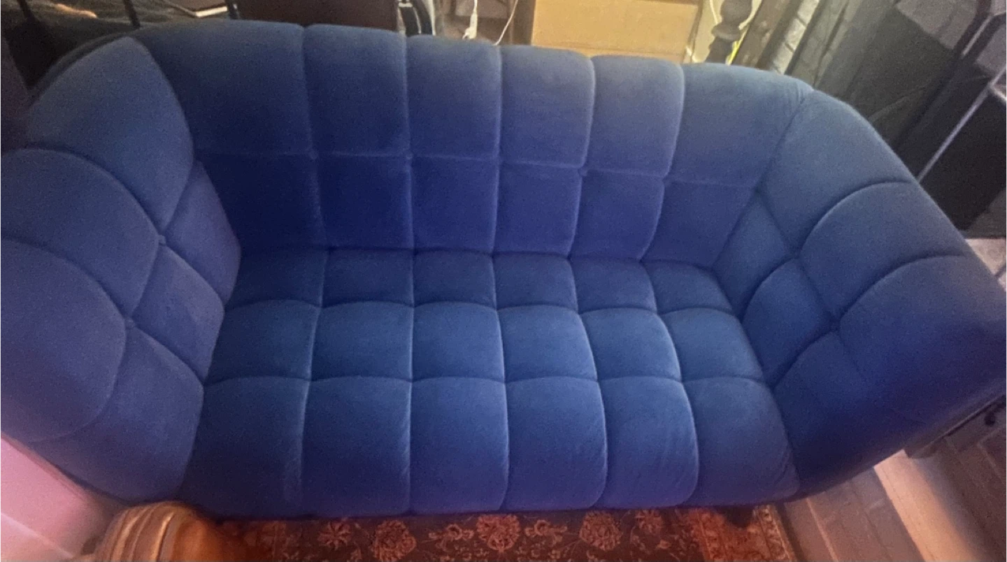 Blue Velvet Sofa - photo 2