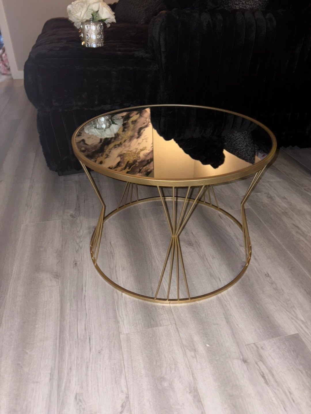 Gold Round Coffee Table
