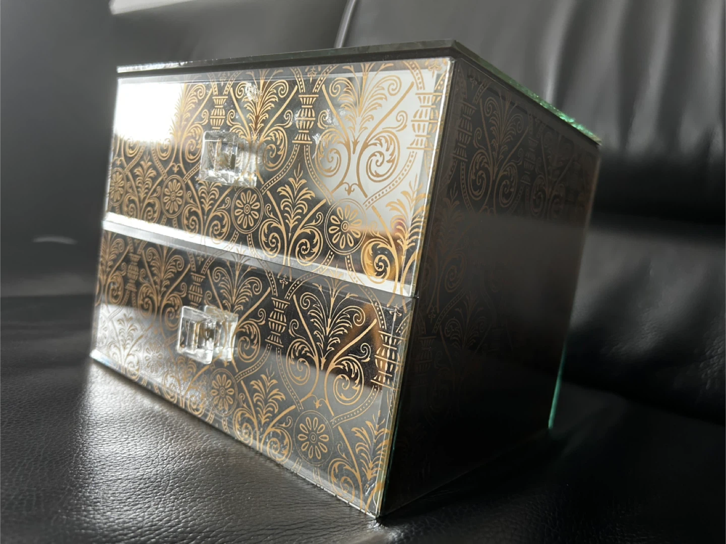 Mirrored Jewelry Box with Two Drawers - photo 4