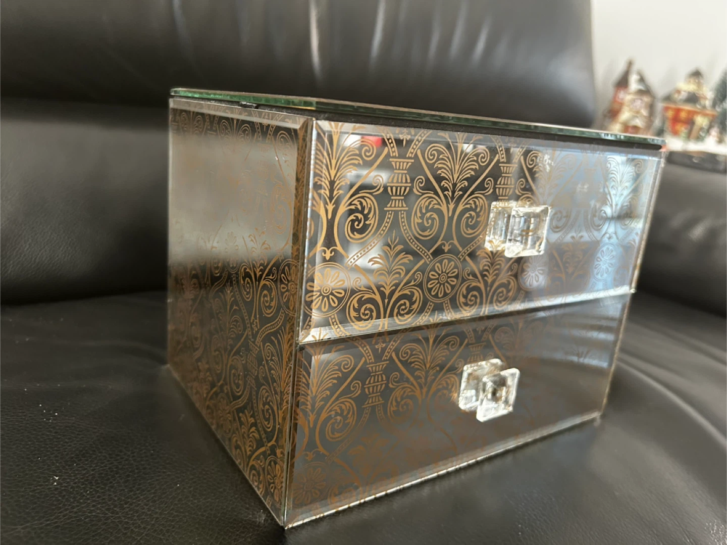Mirrored Jewelry Box with Two Drawers - photo 3