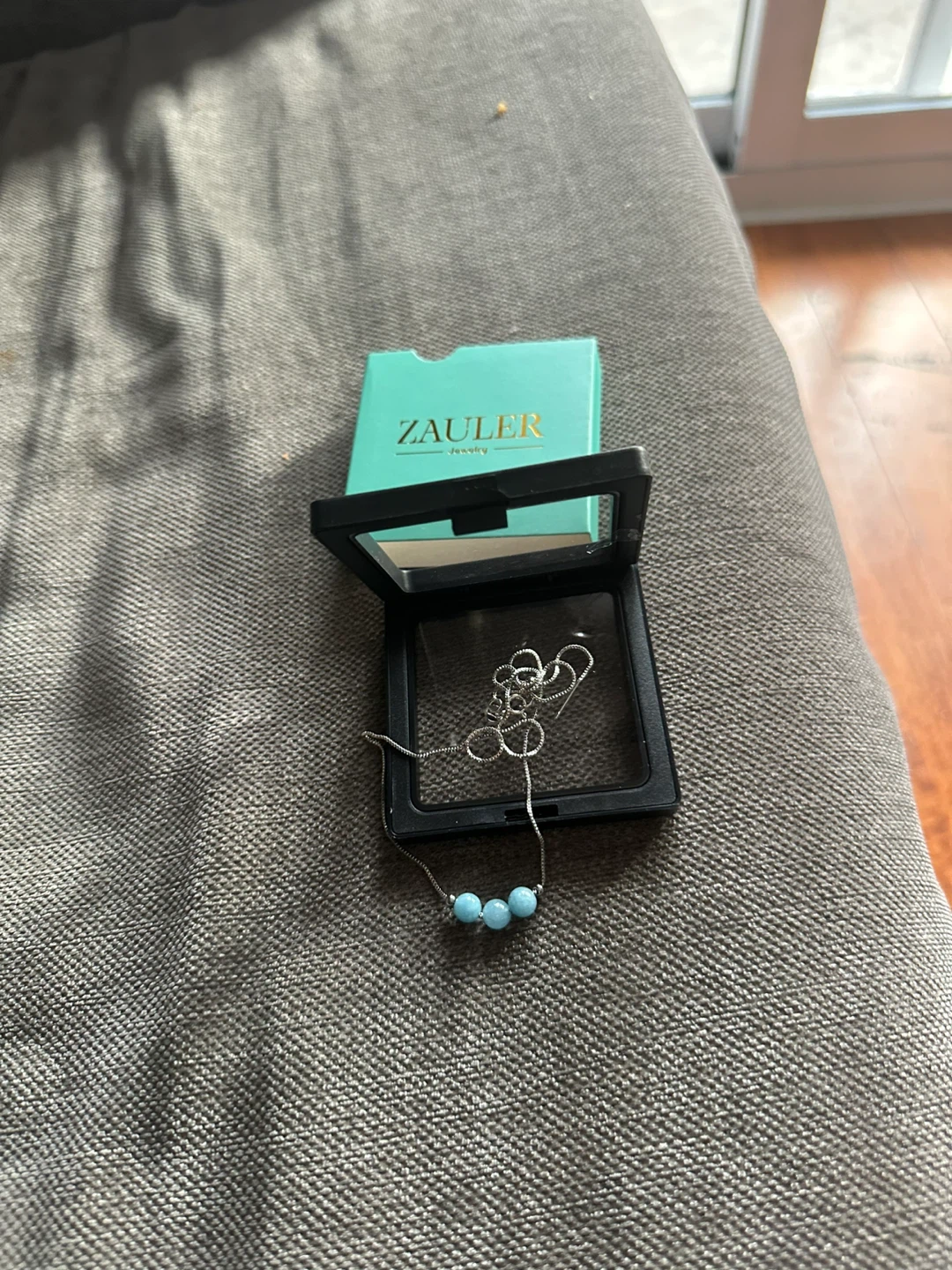 Zauler Aquamarine Silver Chain Necklace - New - photo 2