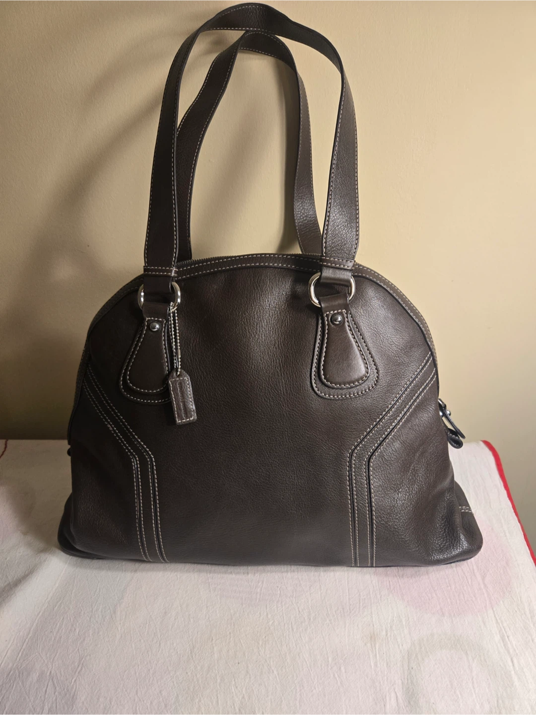 Brown Leather Domestic Satchel $50