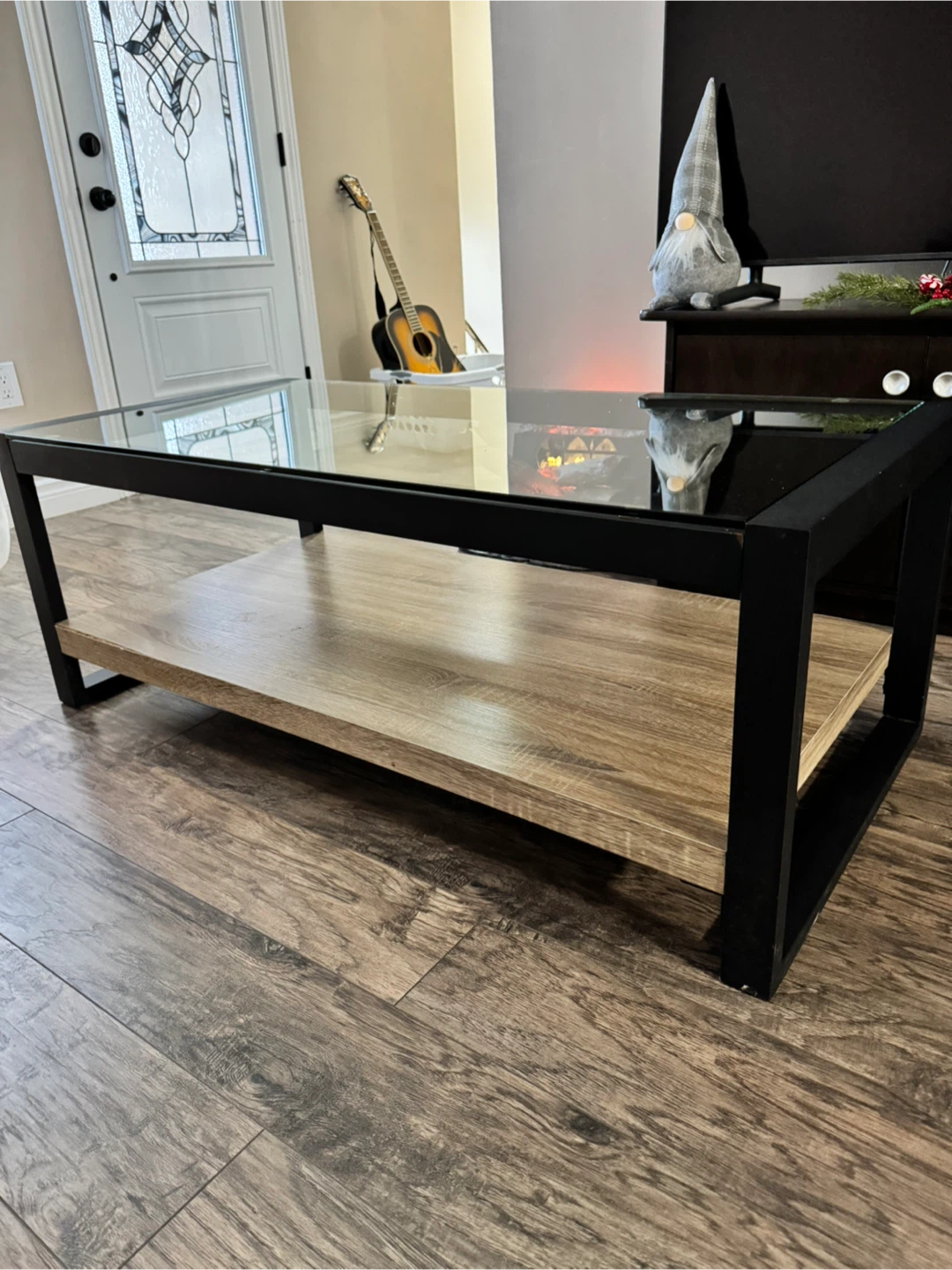 Glass Top Coffee Table - Black Frame - photo 2