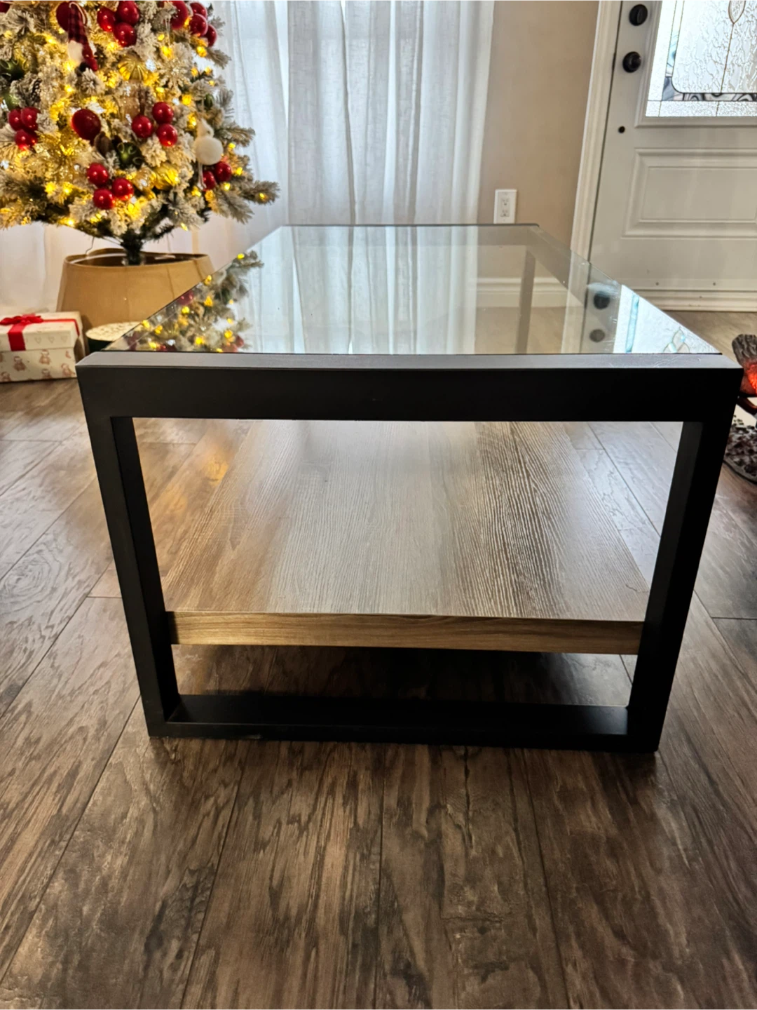 Glass Top Coffee Table - Black Frame - photo 4