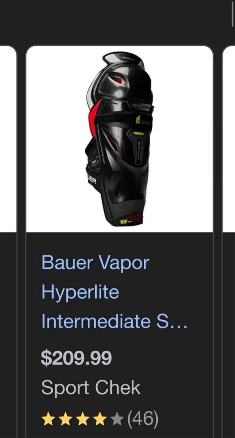 Bauer flylite 13” hockey shin guards - photo 4