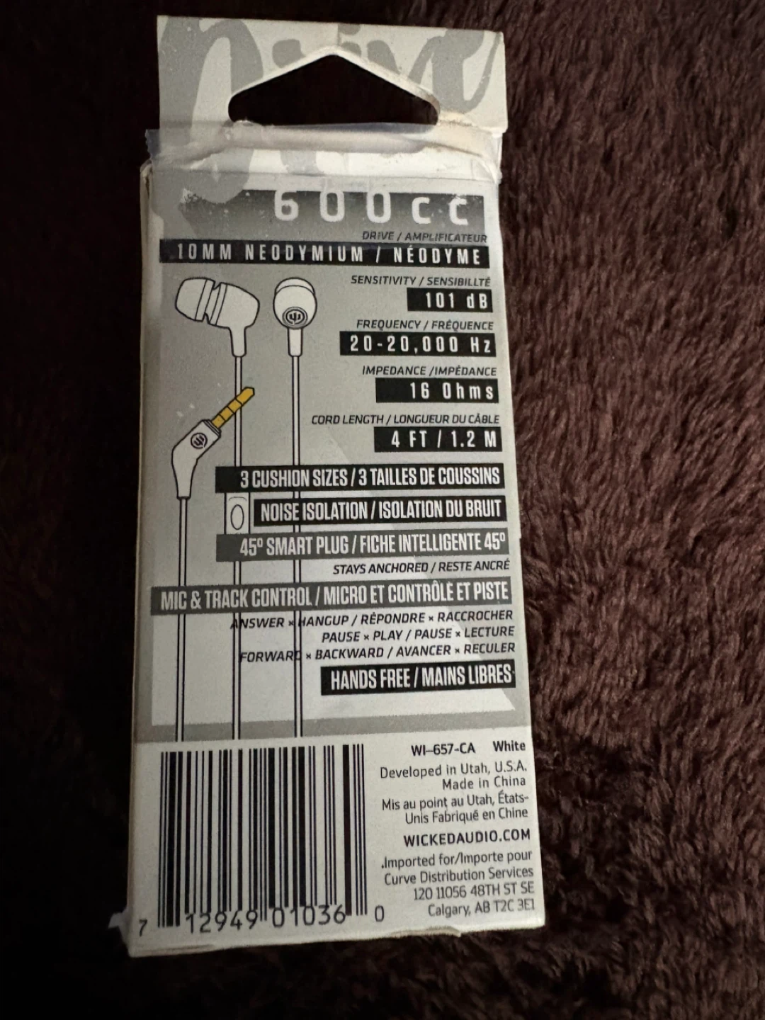 Wicked Audio 600CC White Earbuds - New in Box! - photo 2