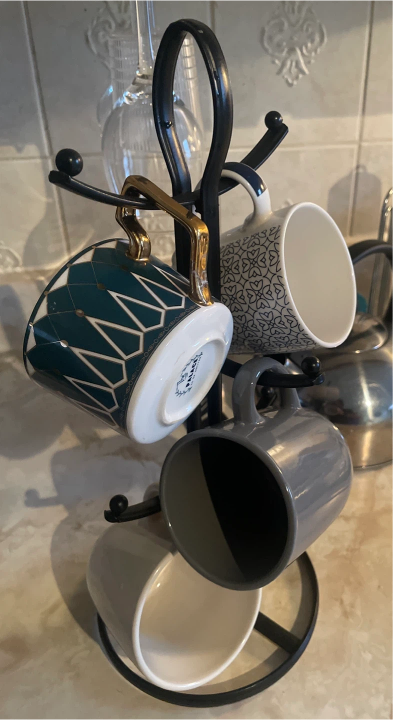 Mug Rack (12-mug capacity) + 4 Mugs - MUST GO OUT BEFORE FRIDAY - photo 3