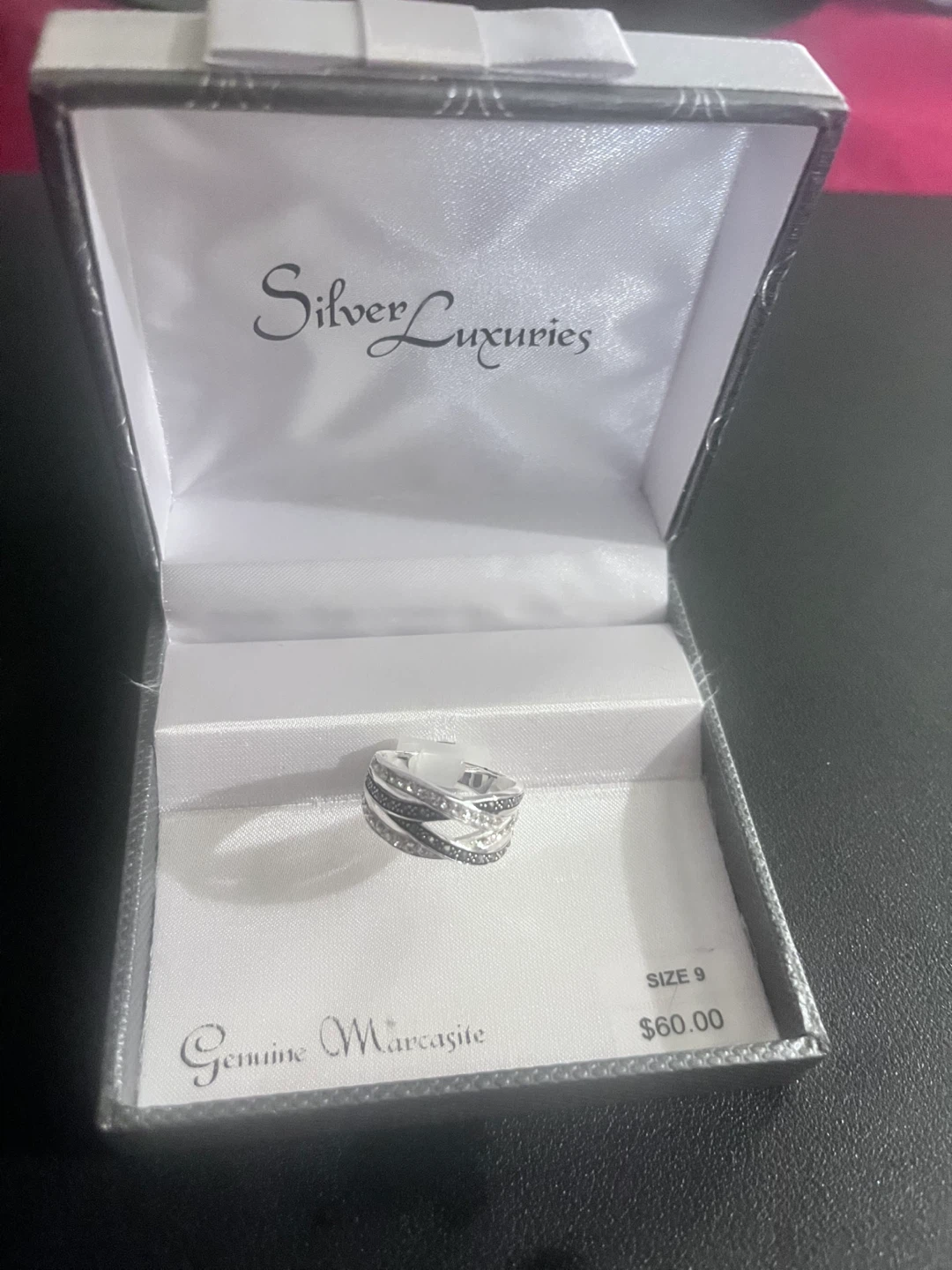 Silver Luxuries Genuine Marcasite Ring - Size 9 - photo 3