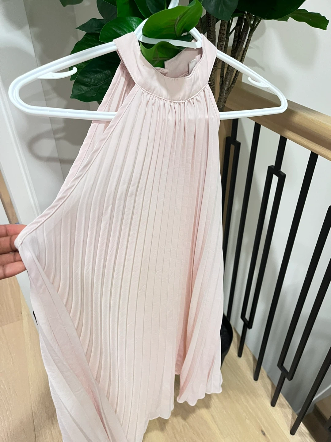 Pleated Halter Dress - Light Pink - photo 2