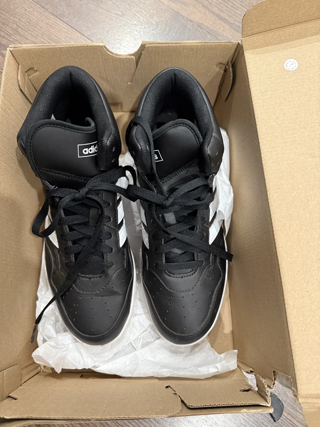 Adidas Hoops 4.0 Mid Black Sneakers - US 8