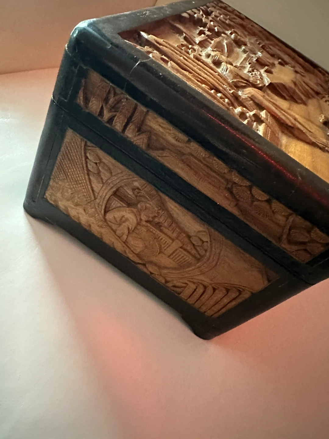 Vintage Carved Wooden Box - photo 3