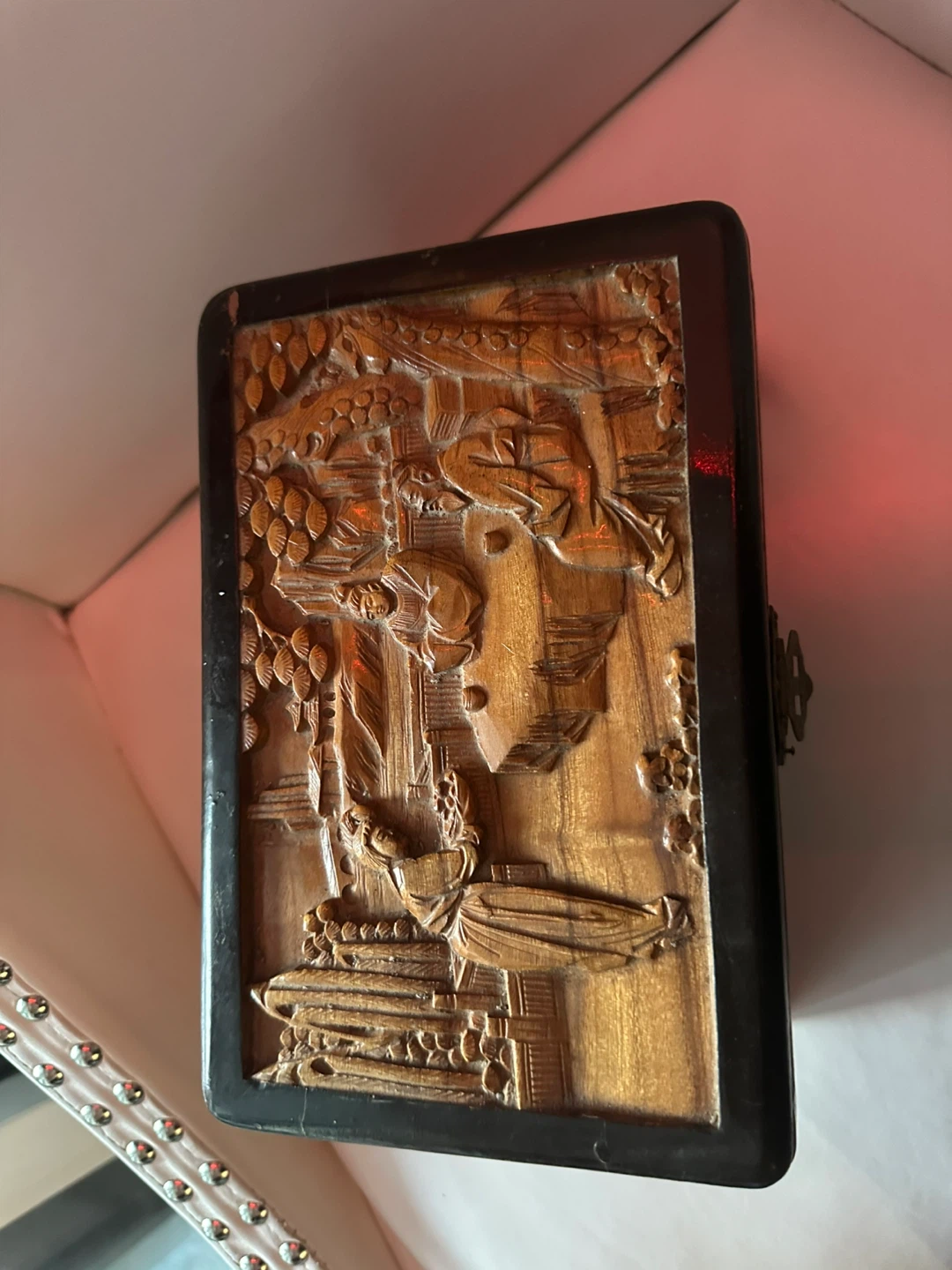 Vintage Carved Wooden Box - photo 5