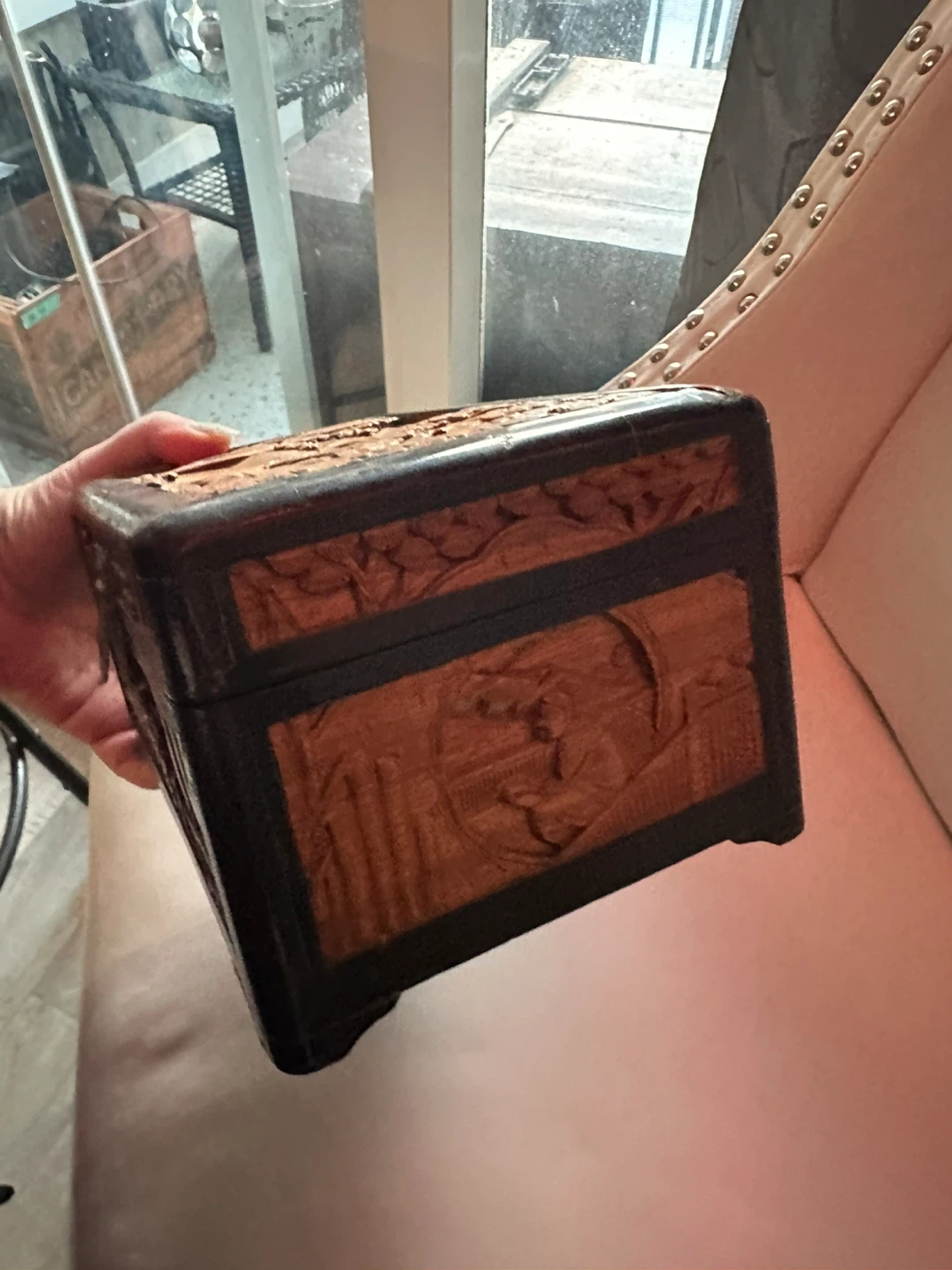Vintage Carved Wooden Box - photo 2