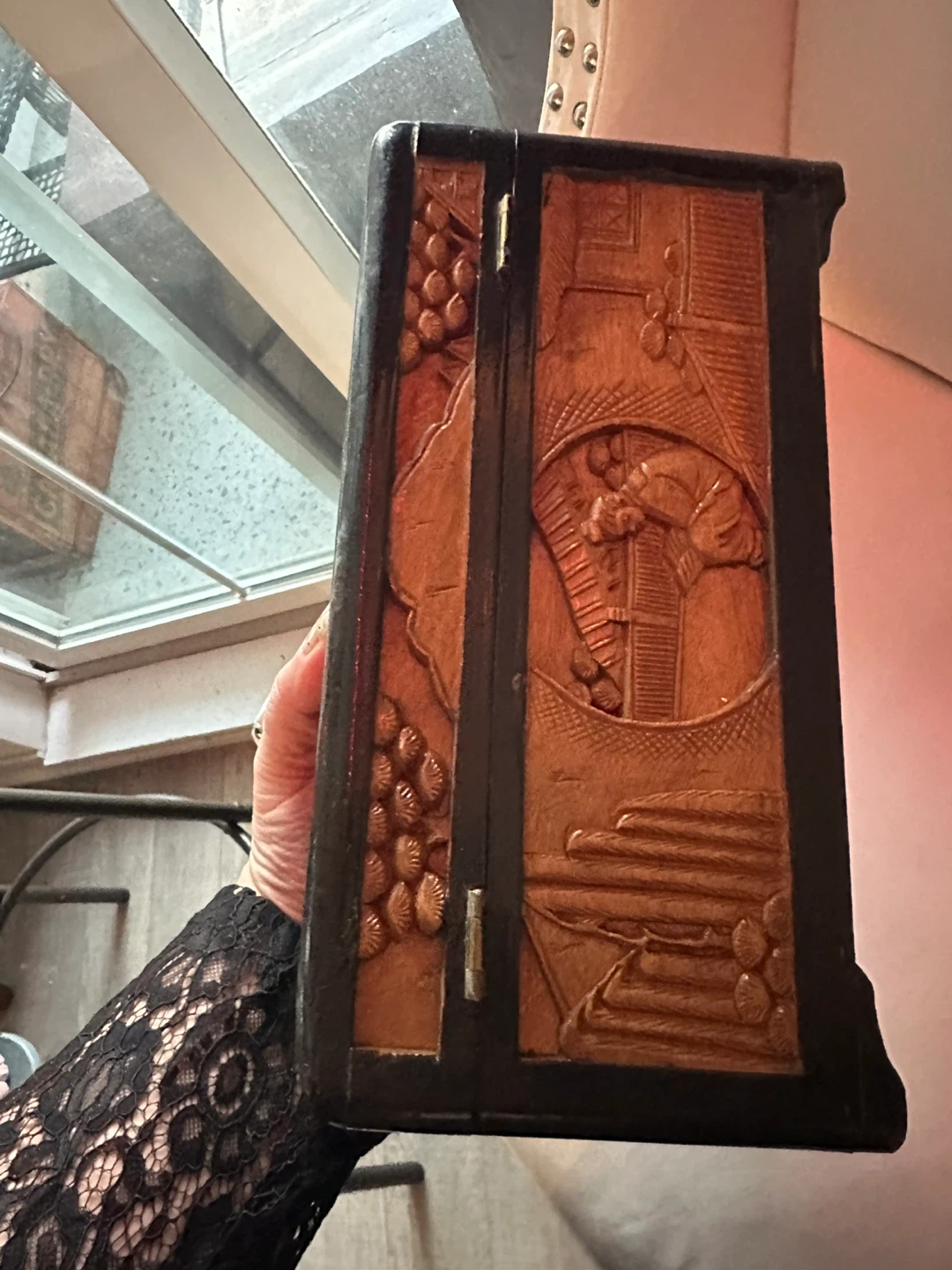 Vintage Carved Wooden Box
