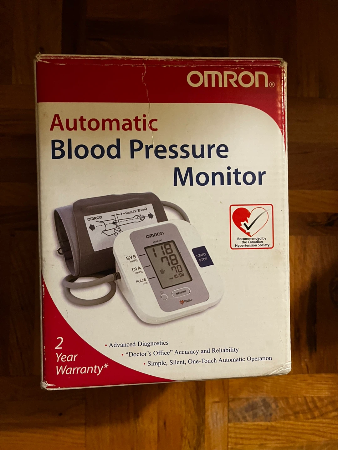 Omron HEM-741CAN Automatic Blood Pressure Monitor