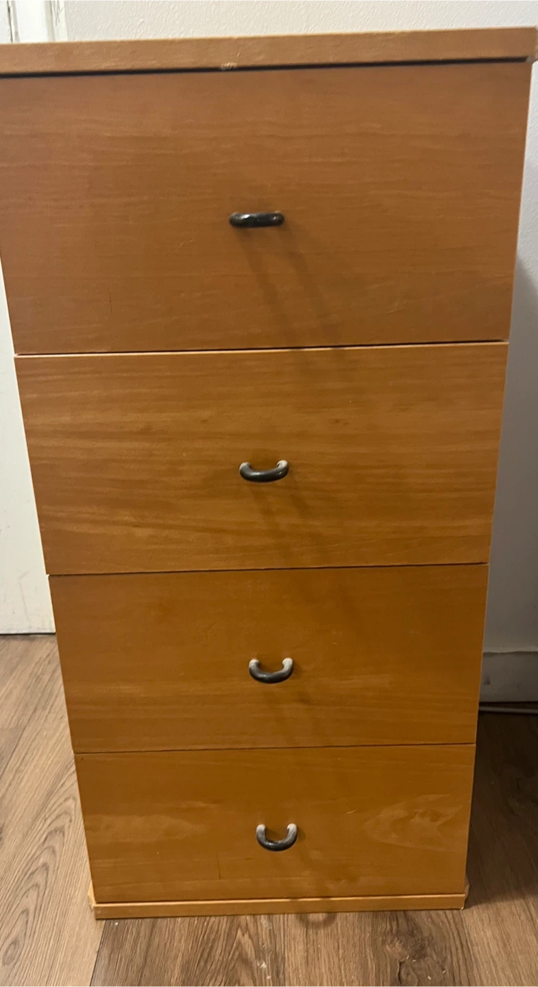 Wooden 4-Drawer Dresser