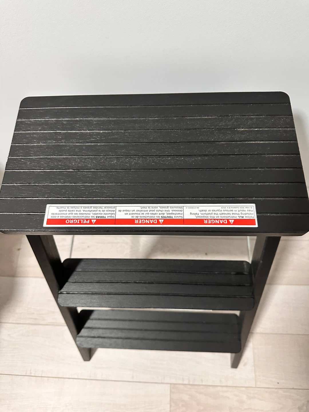 IKEA Bekväm 3-Step Ladder Stool - Black - photo 2