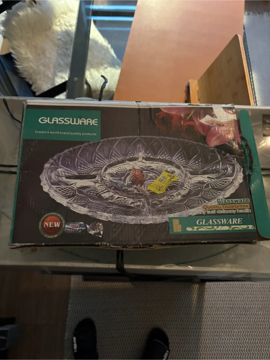 Glassware Serving Platter - New in Box!