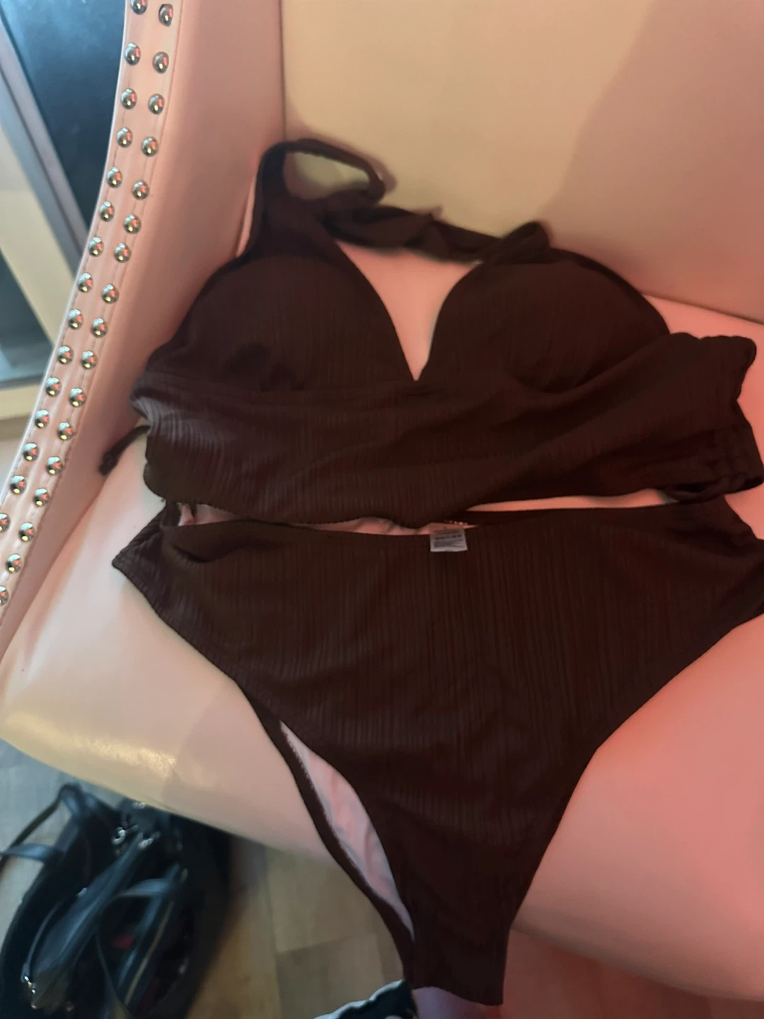Brown Two-Piece Swimsuit large