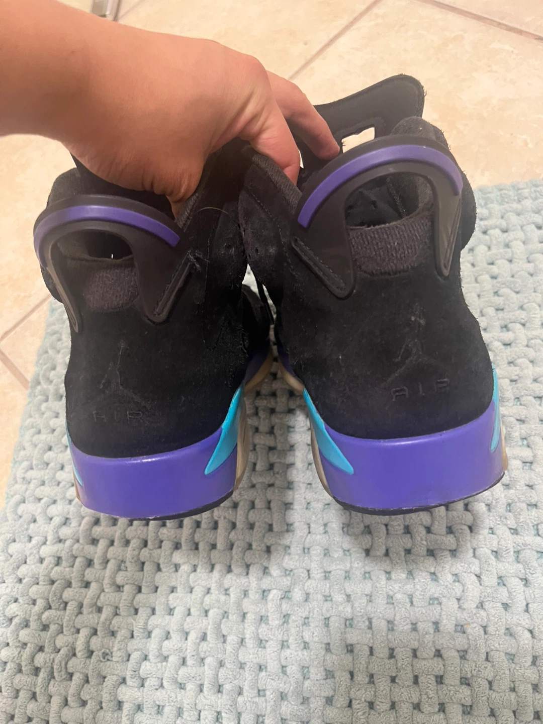 Nike Air Jordan 6 Black/Purple Sneakers - photo 2