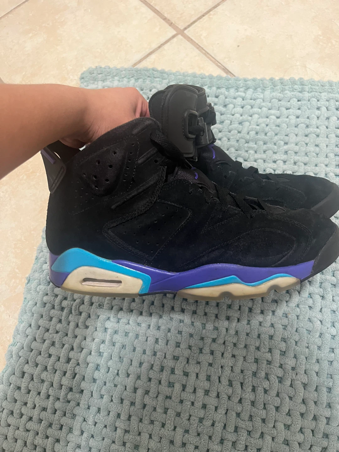 Nike Air Jordan 6 Black/Purple Sneakers - photo 5