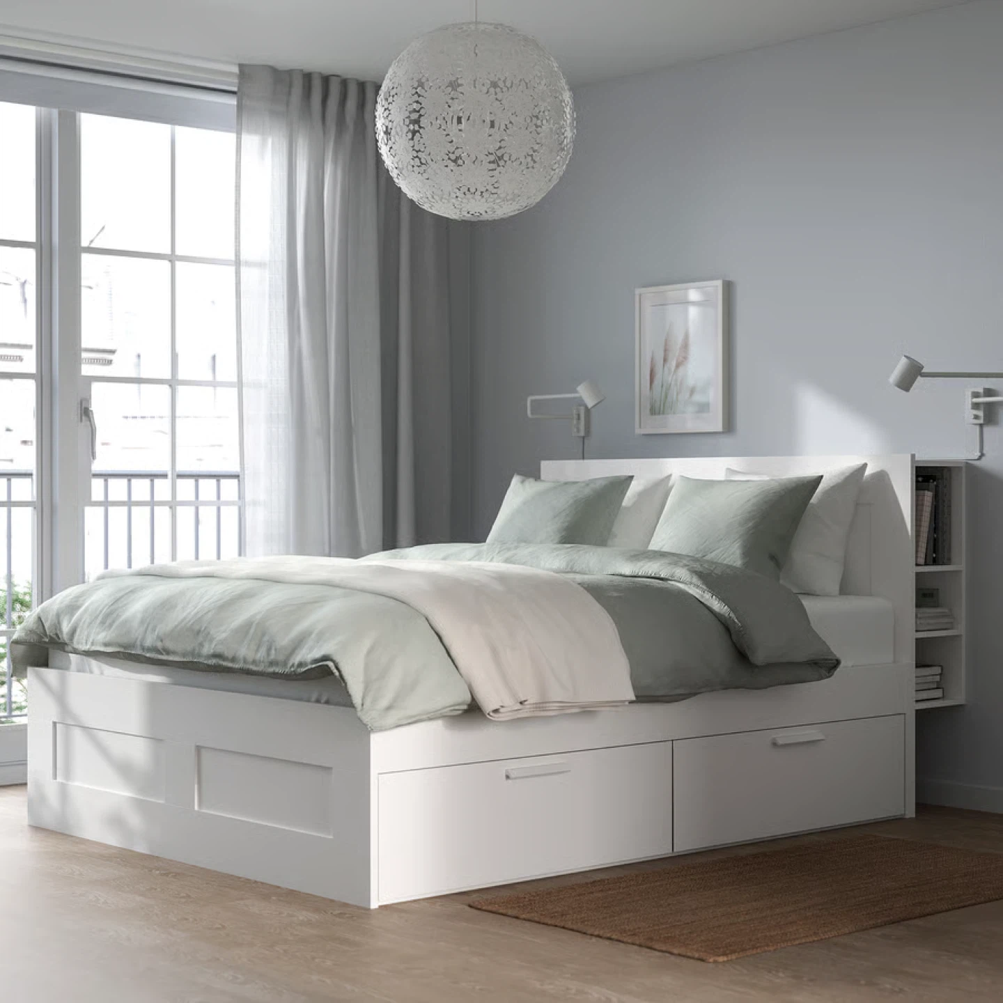 Queen Bed Frame with Storage & Headboard - photo 4