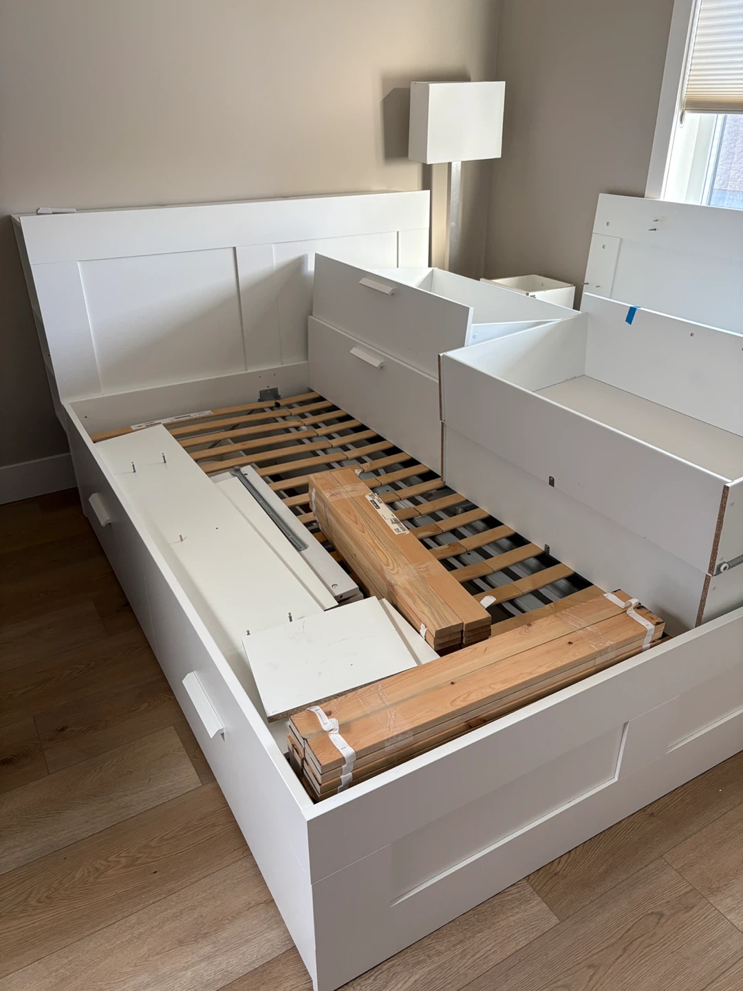 Queen Bed Frame with Storage & Headboard - photo 2