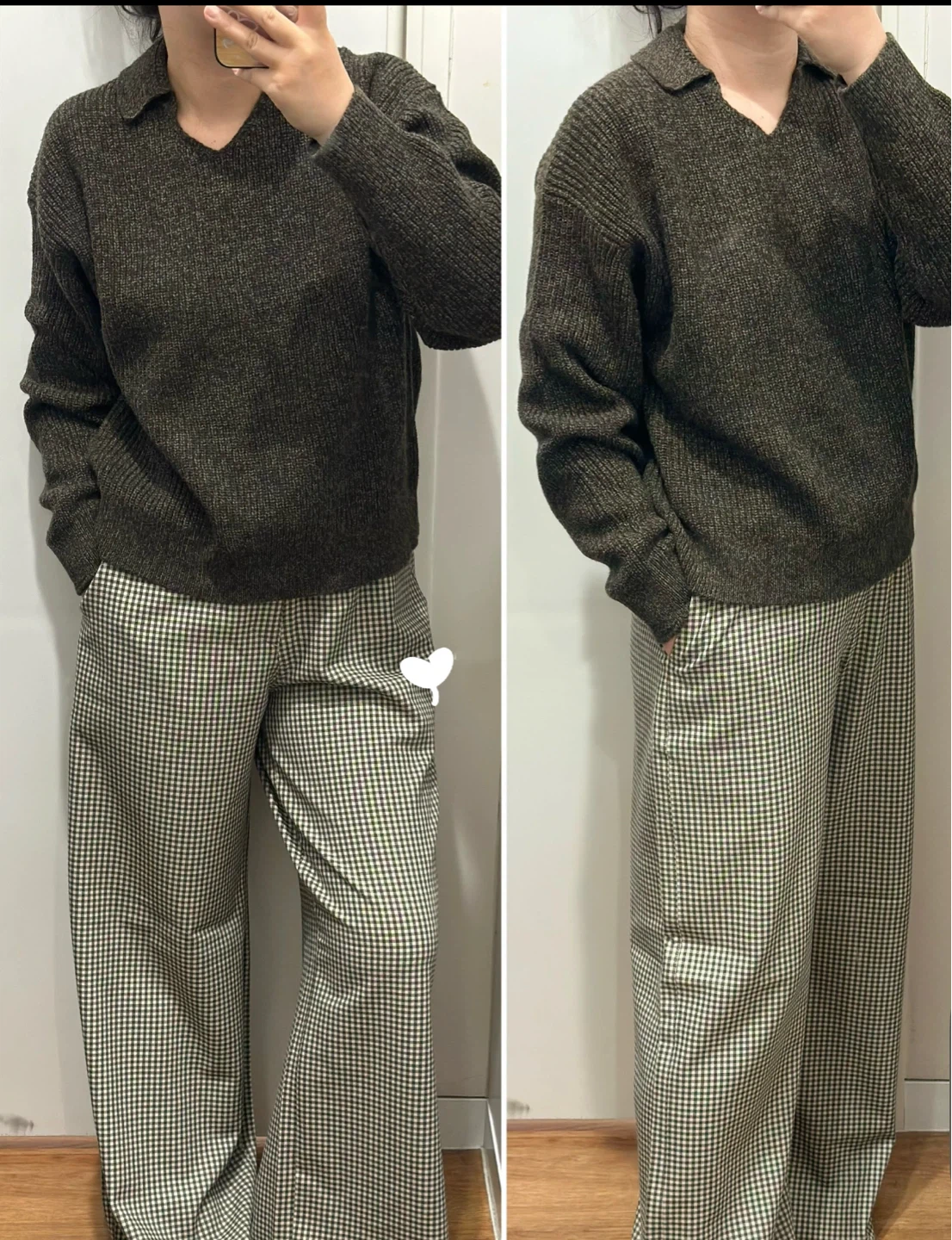 Uniqlo : C Knit Collar Mix Yarn Polo Sweater Size Large