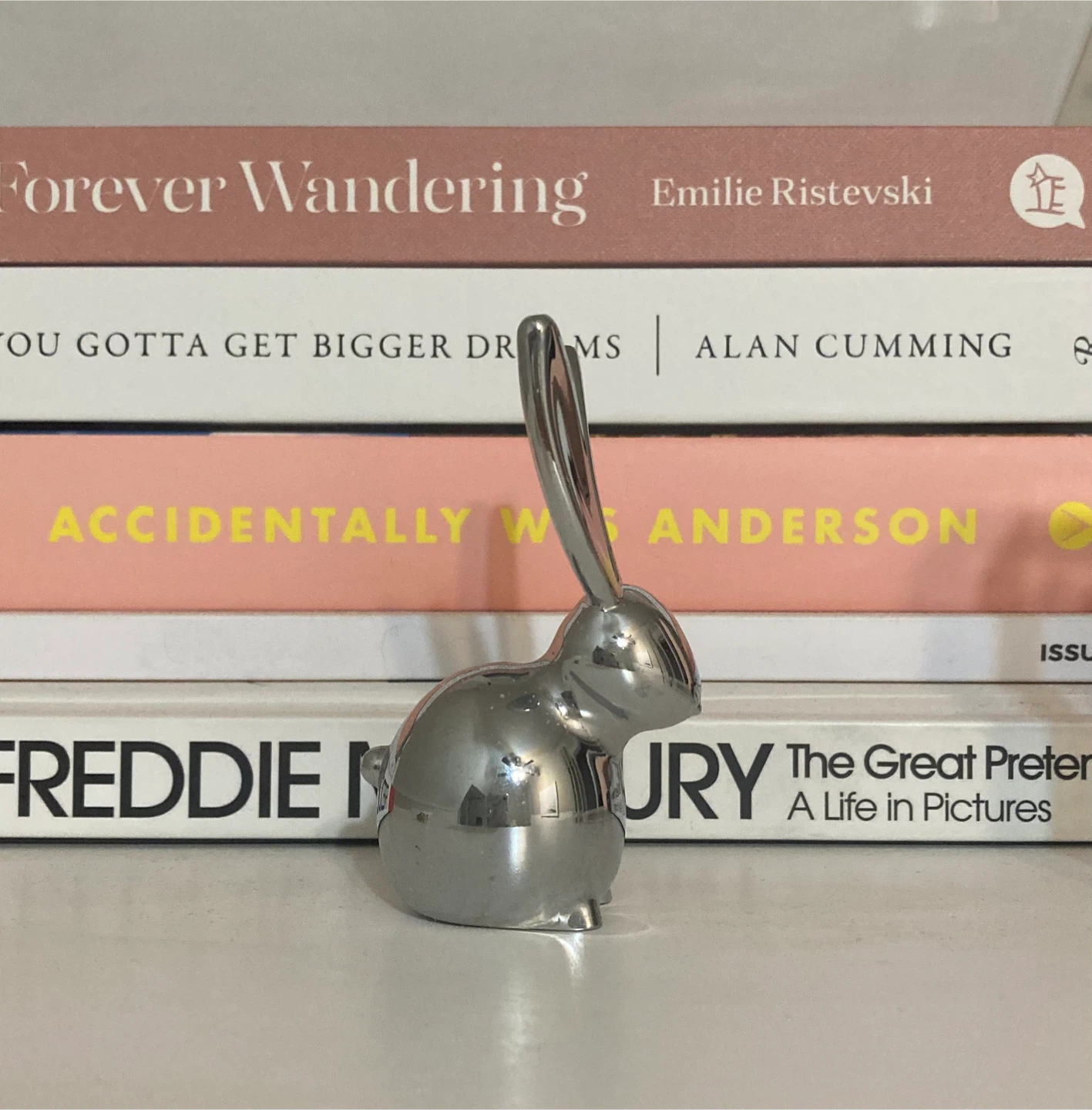 Silver bunny ring holder figurine - photo 4