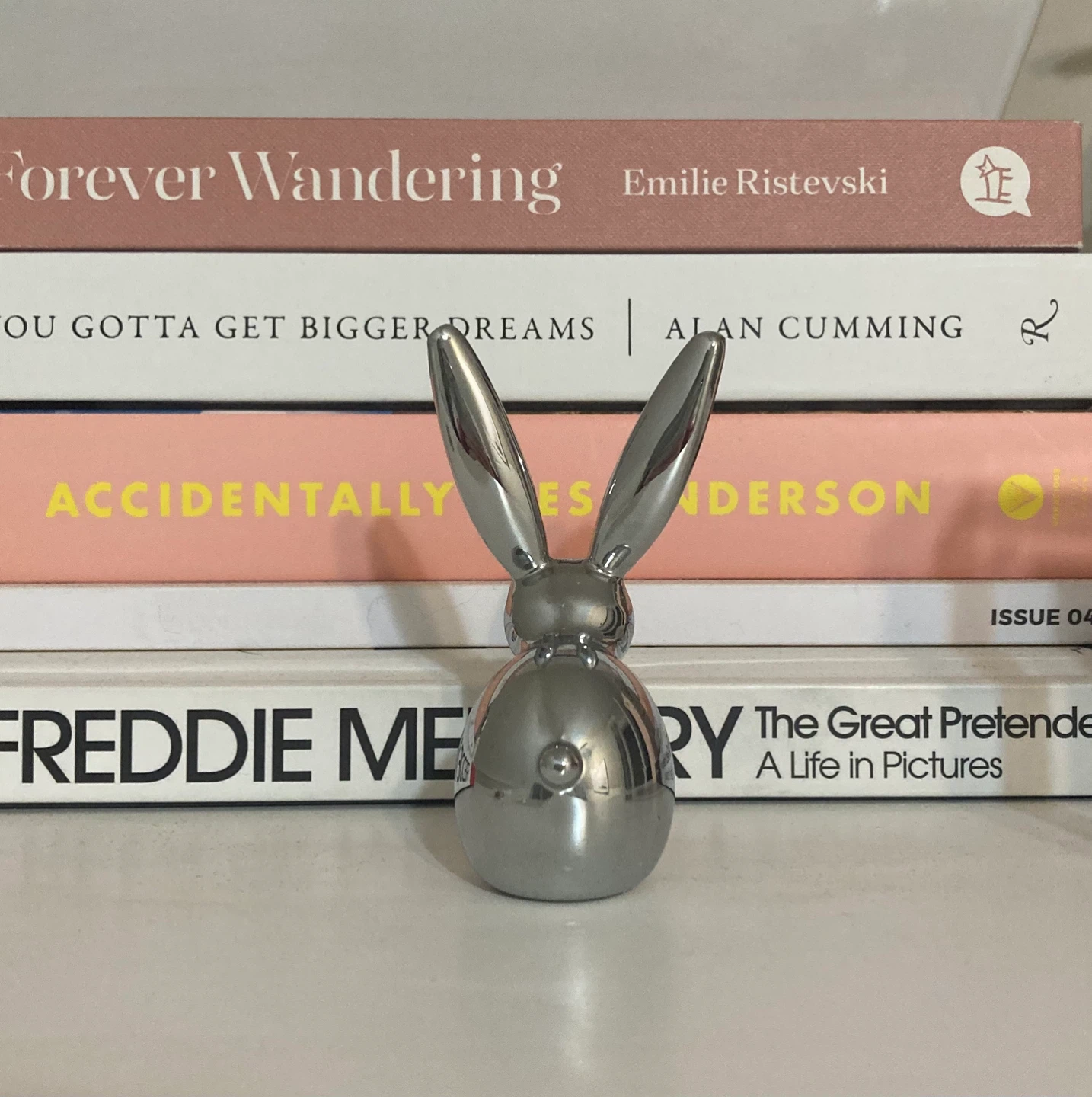 Silver bunny ring holder figurine - photo 3