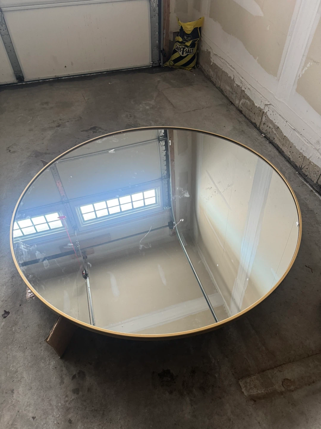 Round Mirror with Gold Frame 48 inch