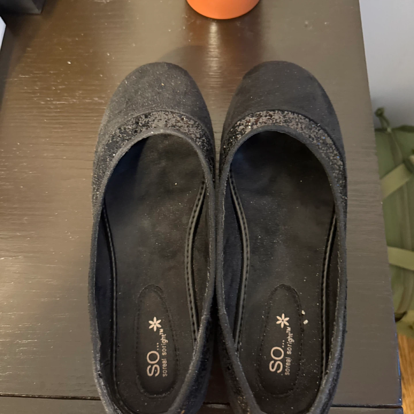 SO Glam Black Flats - Size 7.5M