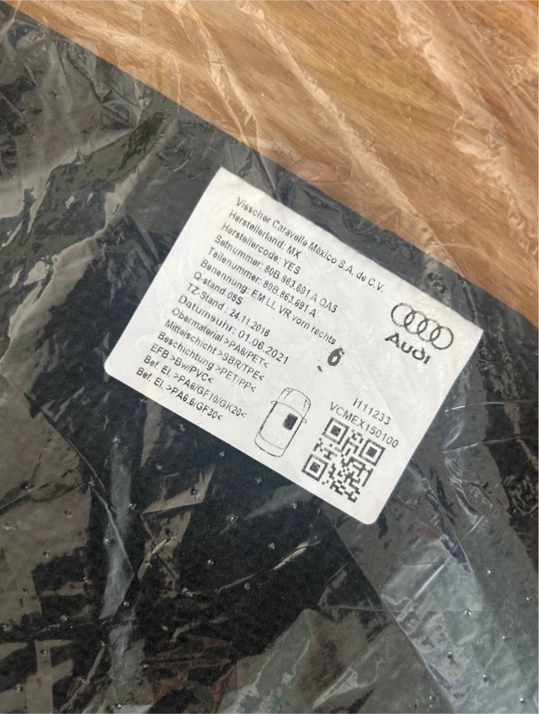 New Audi Car Mats - 80B.863.691 A QA5 - photo 4