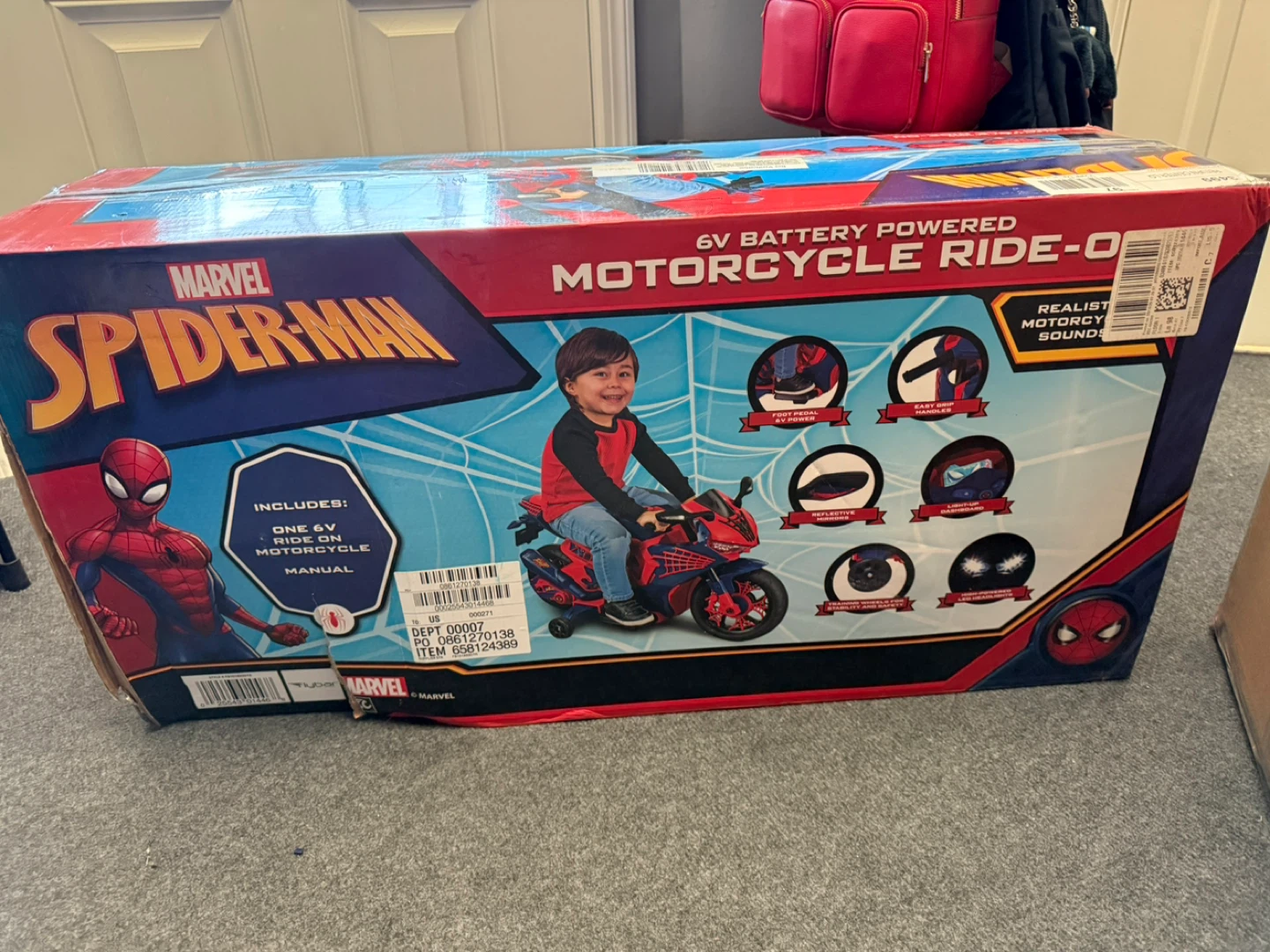 Marvel Spider-Man 6V Battery Powered Motorcycle Ride-On - NEW - photo 2