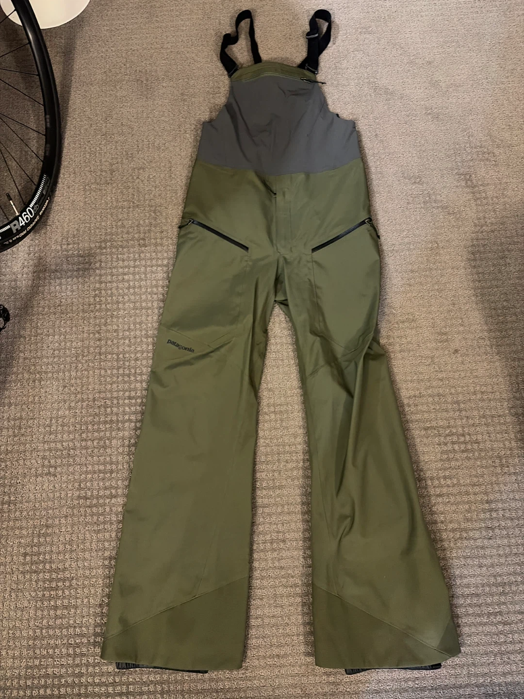 Patagonia Olive Green Snow Bibs - M Size XS
