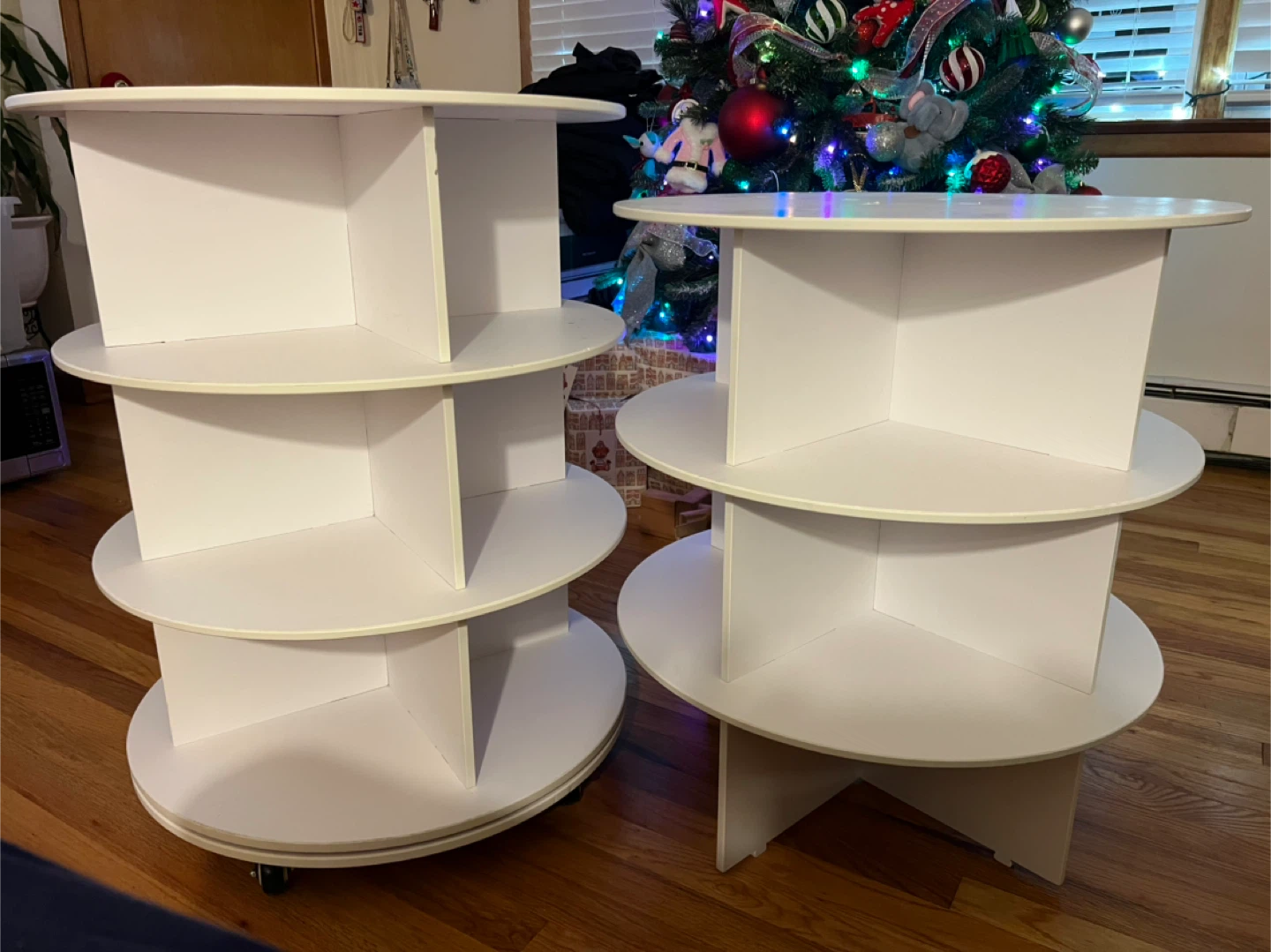 WHITE 6 TIER ROLLING SPINNING SHELF SYSTEM - photo 4