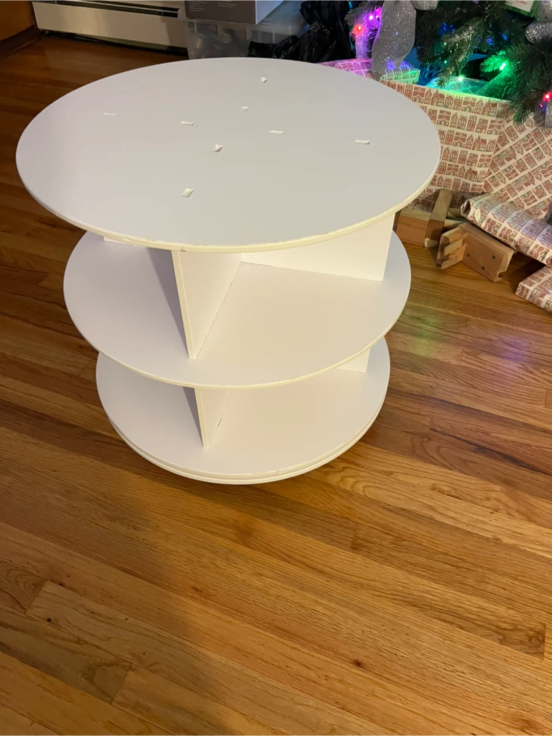 WHITE 6 TIER ROLLING SPINNING SHELF SYSTEM - photo 3