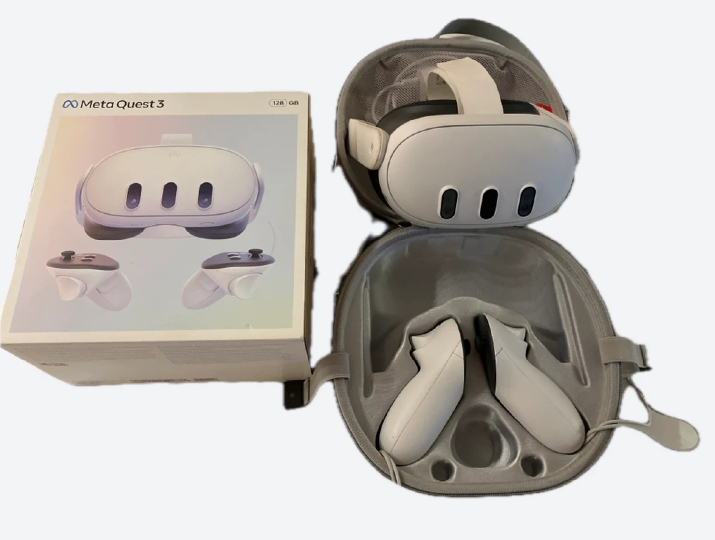 Meta Quest 3 128 GB VR Headset with carrying case
