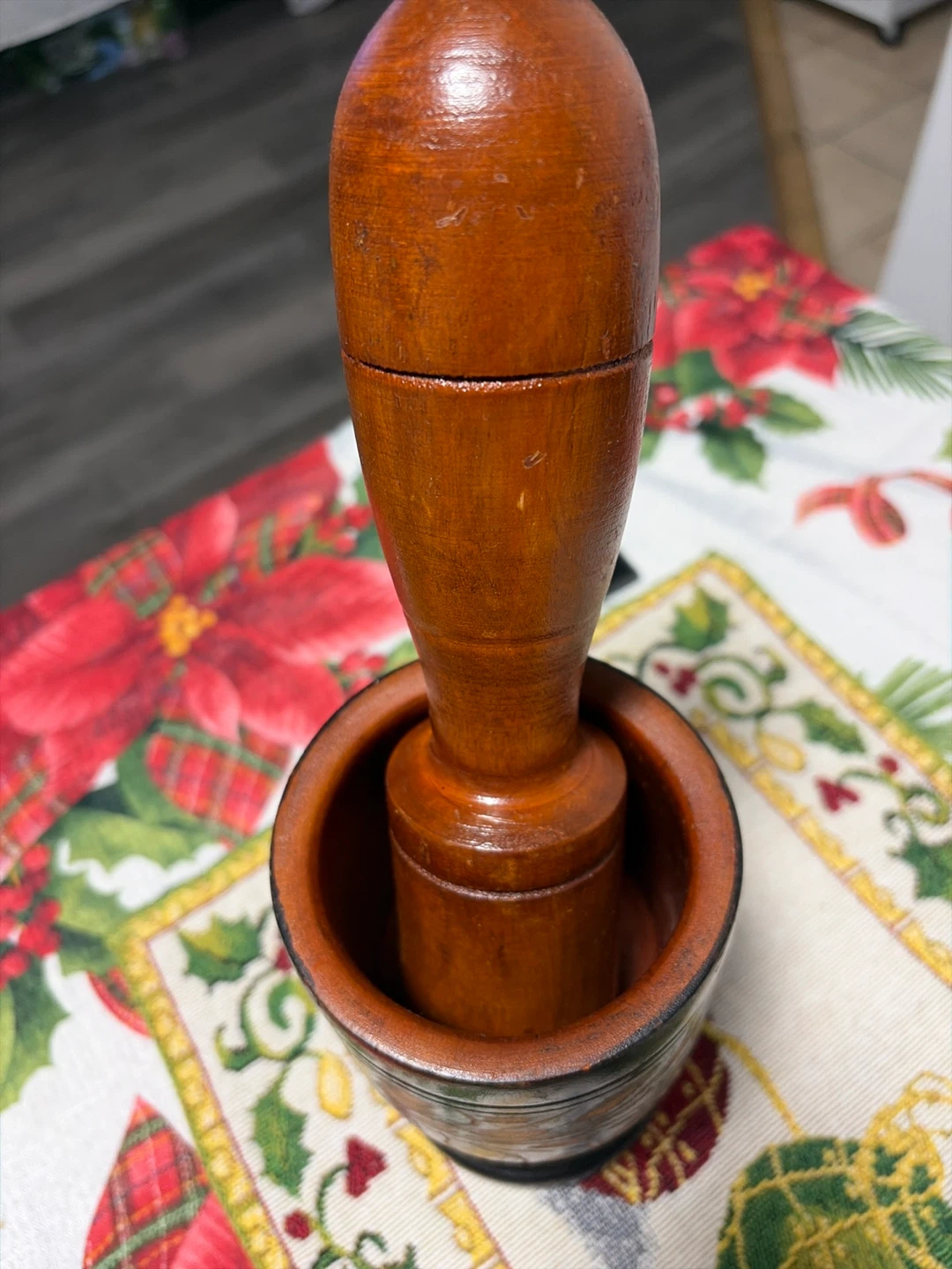 Wooden Mortar and Pestle Set - photo 2
