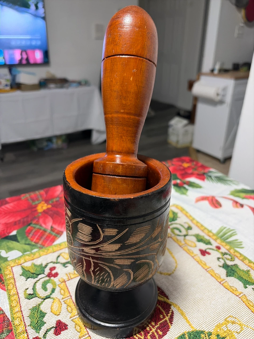 Wooden Mortar and Pestle Set