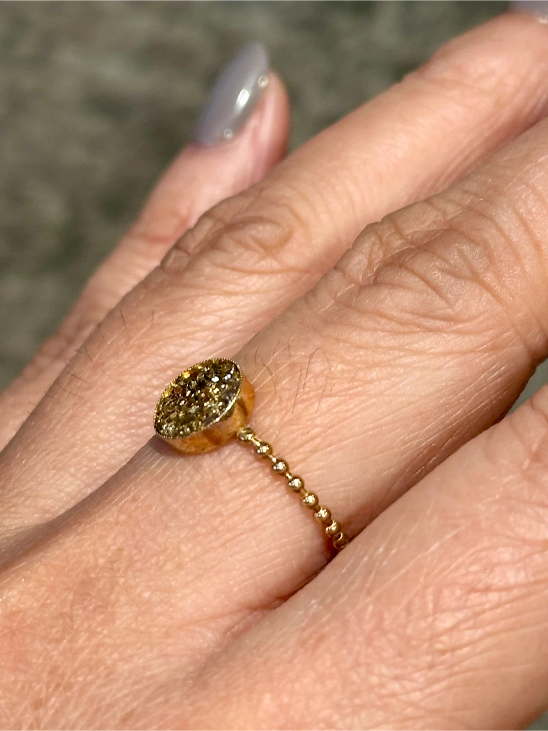 14k solid Gold Ring Size 7 - photo 2