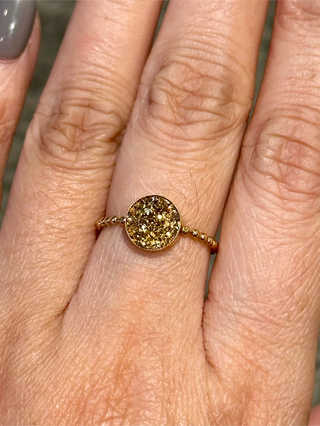 14k solid Gold Ring Size 7