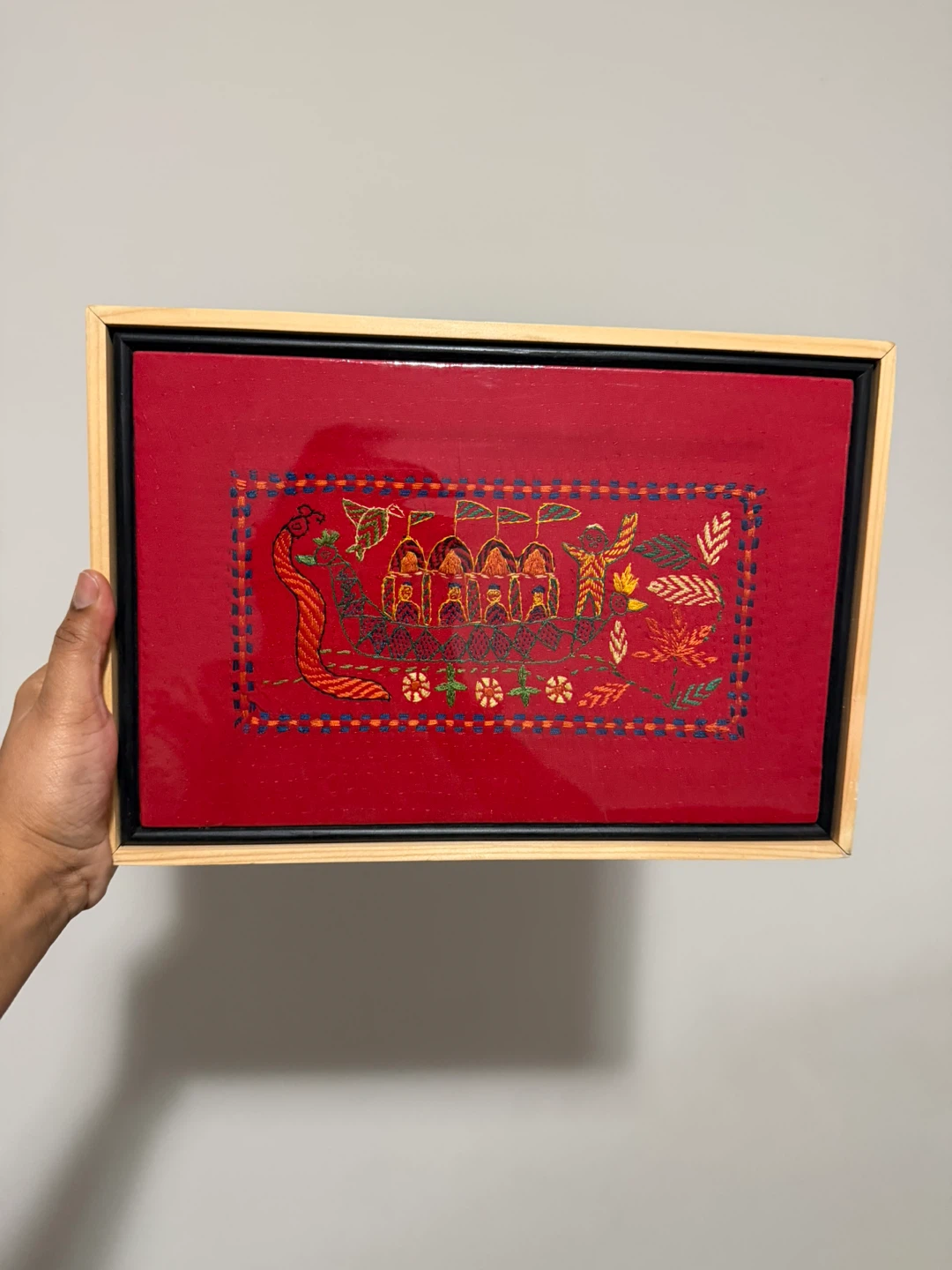 Framed hand stitched  Art