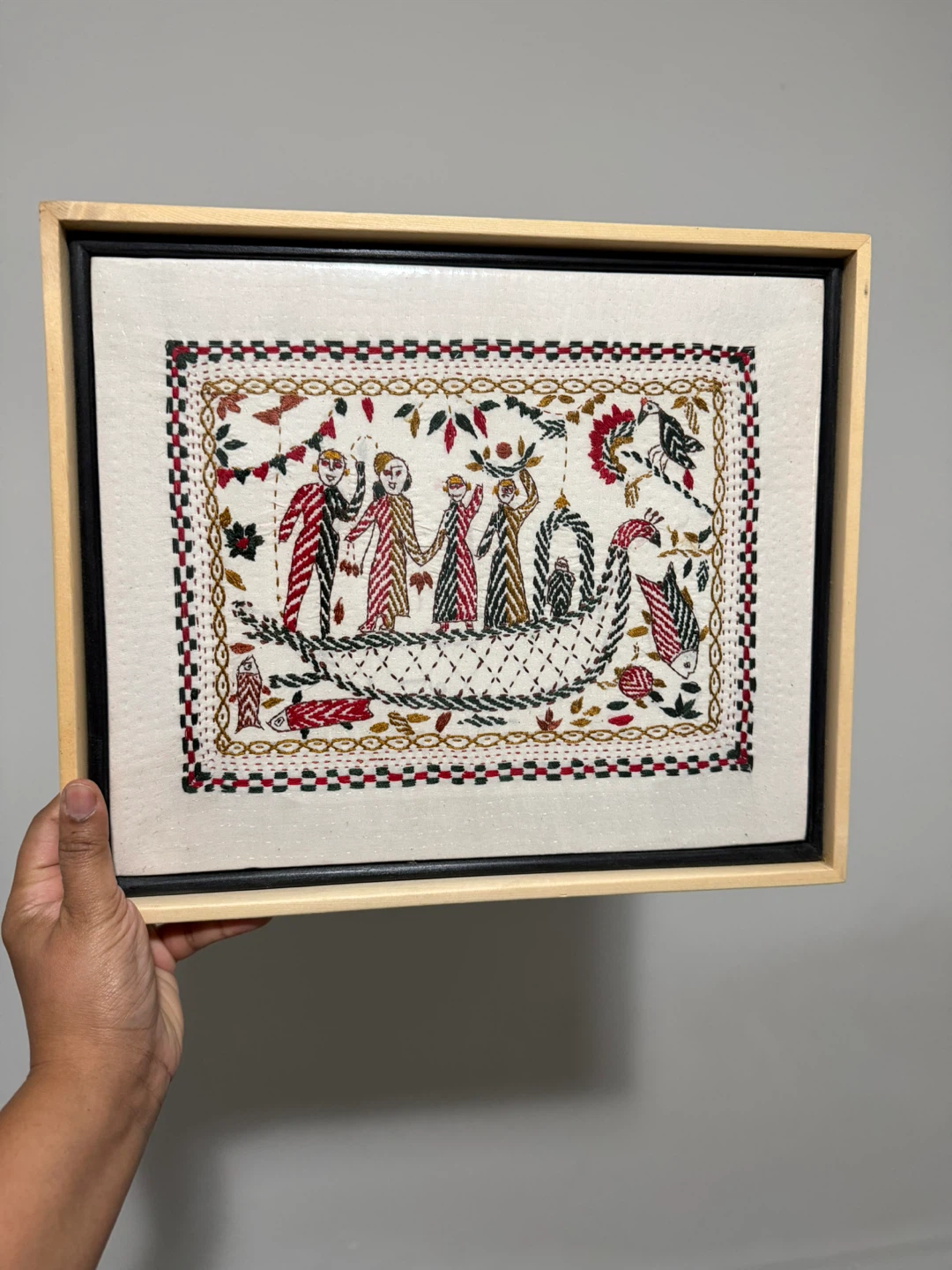 Framed hand stitched  Art - photo 4