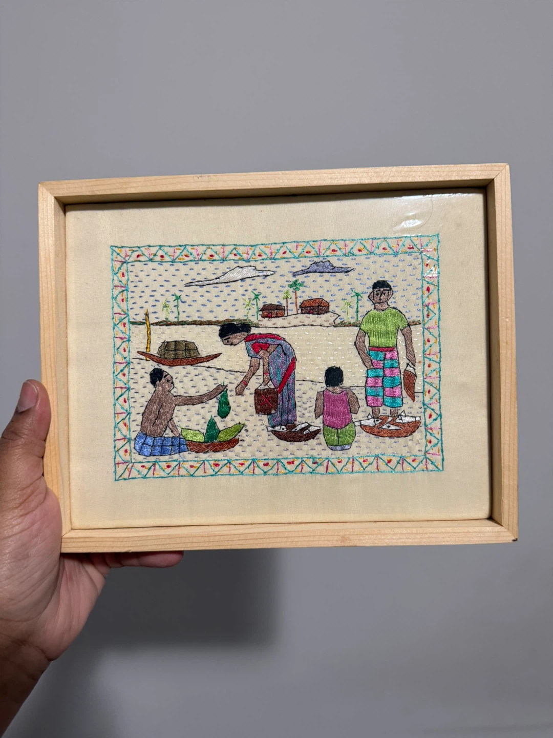 Framed hand stitched  Art - photo 5