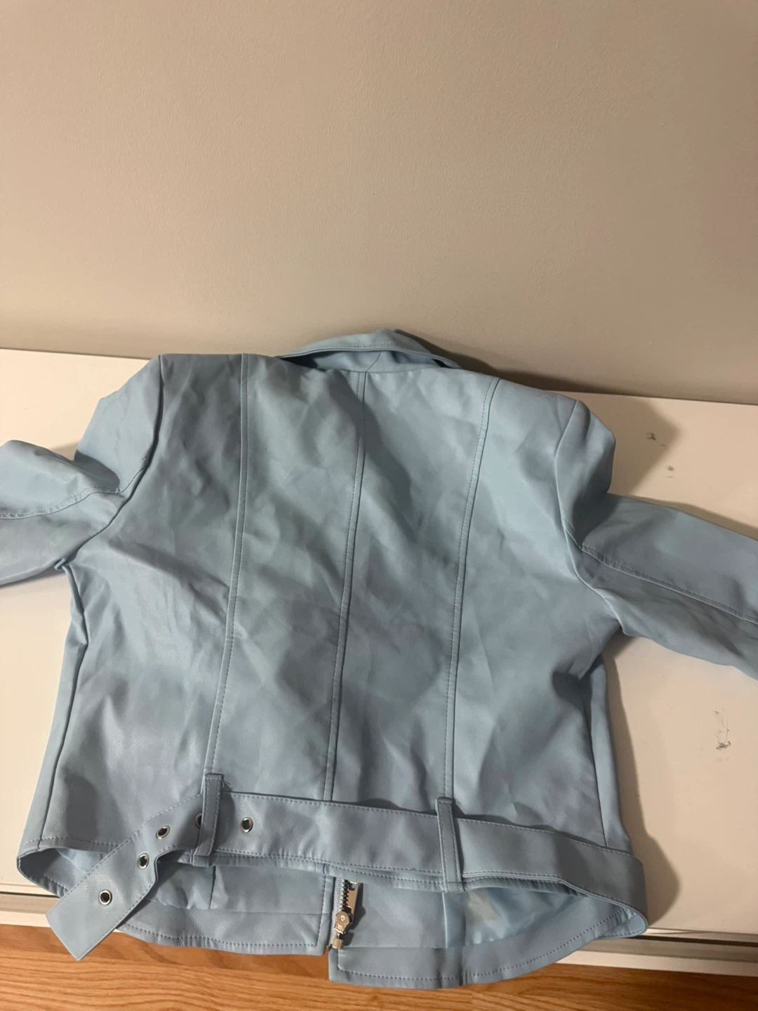 LMSS Light Blue Faux Leather Jacket - New with Tags! - photo 3