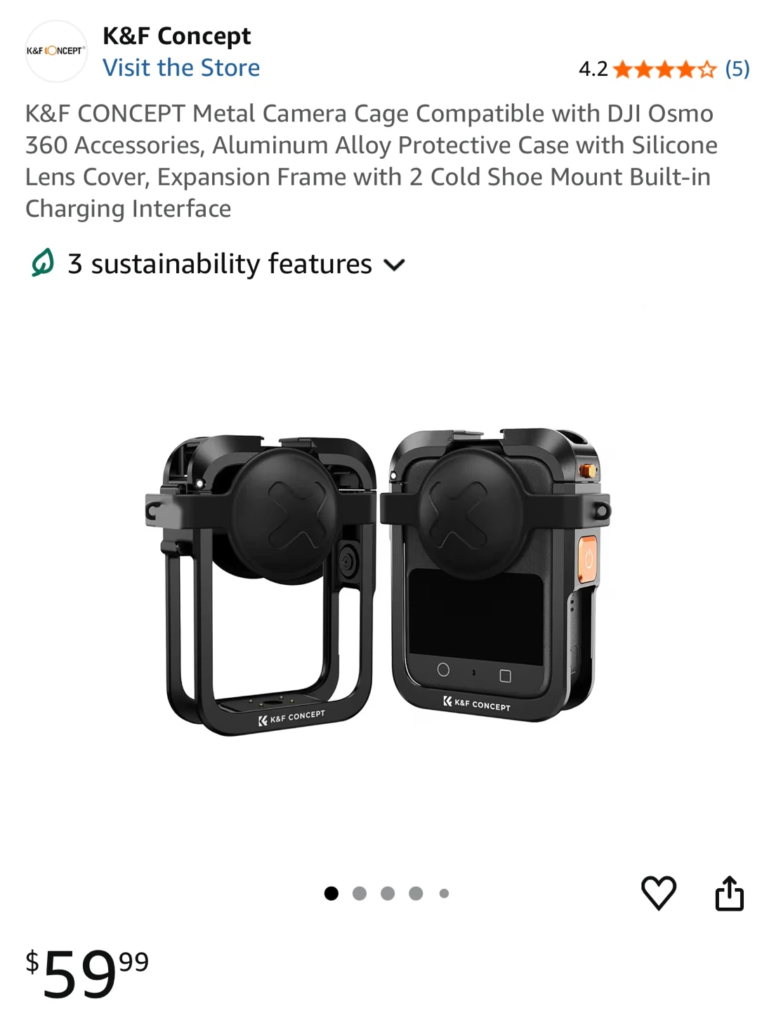 K&F Concept Camera Cage for DJI Osmo 360 - New! - photo 2