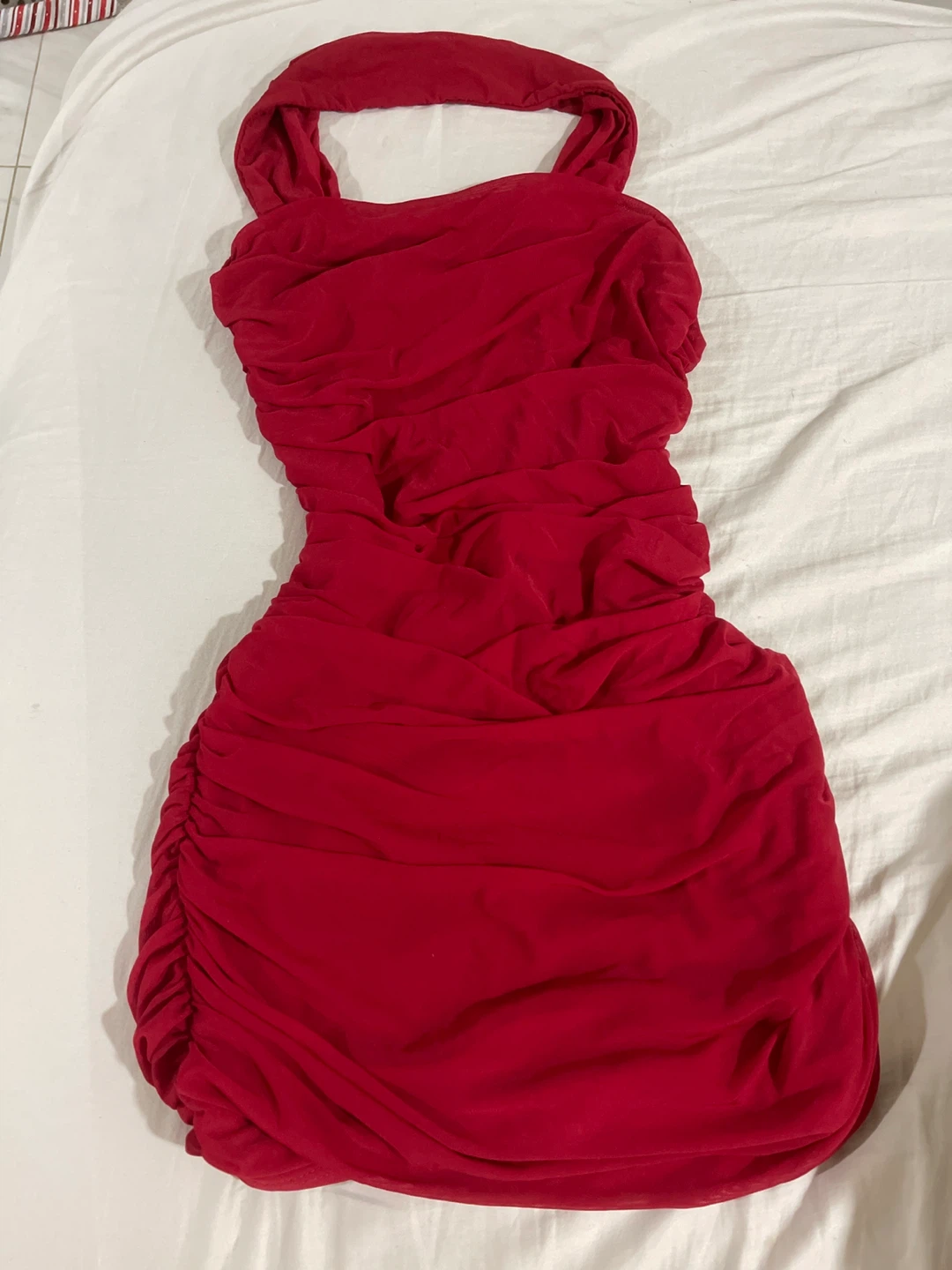 Red Mini halter Dress