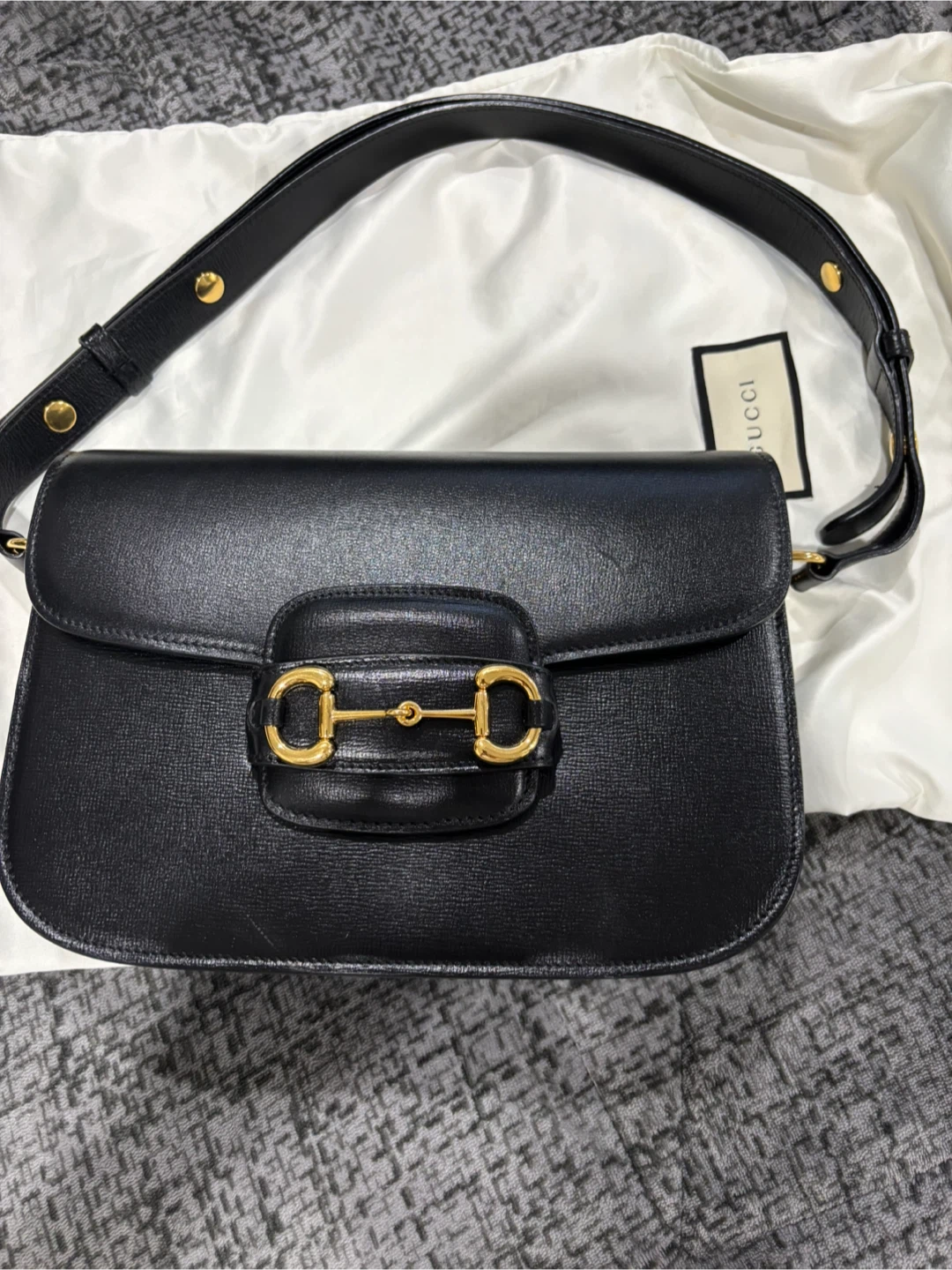 Gucci Horsebit 1955 Shoulder Bag Black