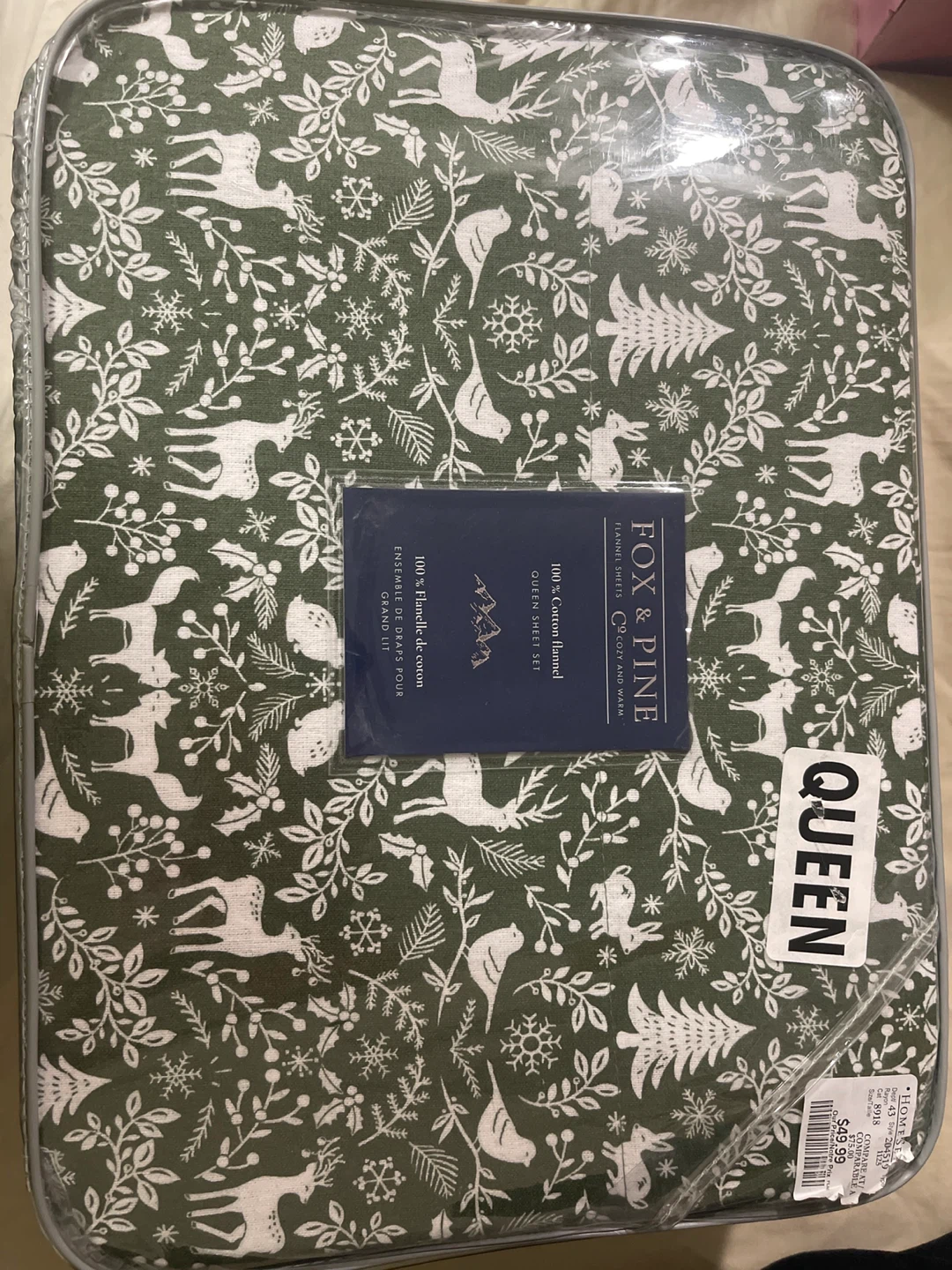 Fox & Pine Queen Flannel Sheet Set - New